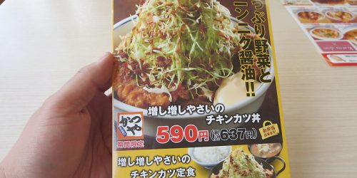 2016/3/4 かつや成田東町店で「増し増し野菜のチキンカツ定食」