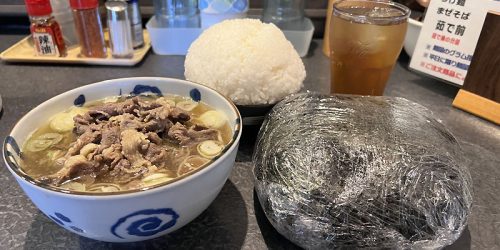 2024/3/9 秋田ラーメンはま154-朝ラーメン「馬肉ラーメン並120g」、ネギチャーシュー丼ミニ、小ライス特盛、山おにぎり(怪獣盛り)