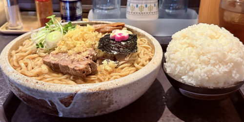 2025/11/9 <8周年>秋田ラーメンはま「生姜醤油ラーメン（怪獣盛り）」-埼玉県川越市